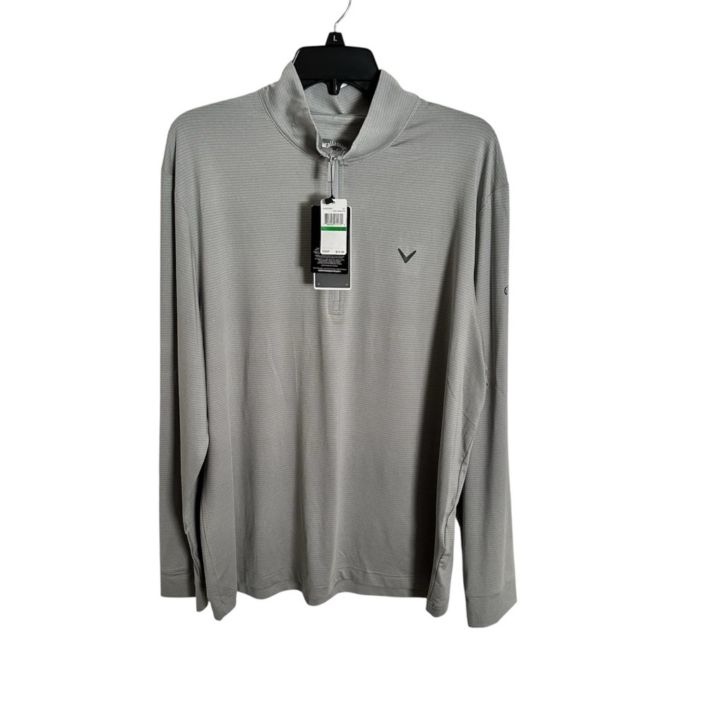NWT! Callaway Opti-Dri Polo Grey Golf Shirt Outdoor Golf Casual Size Large